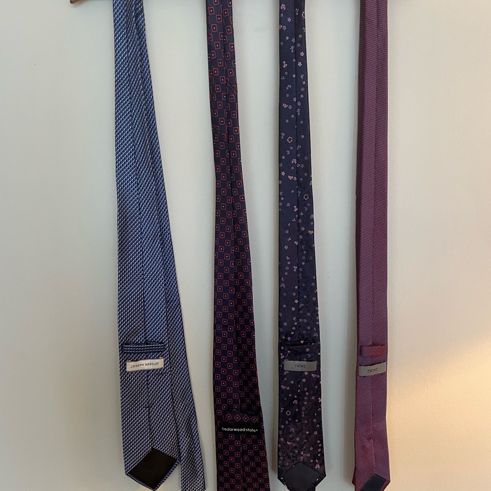 Joseph Abboud Men's Tie Set - Blue, Red, Purple
